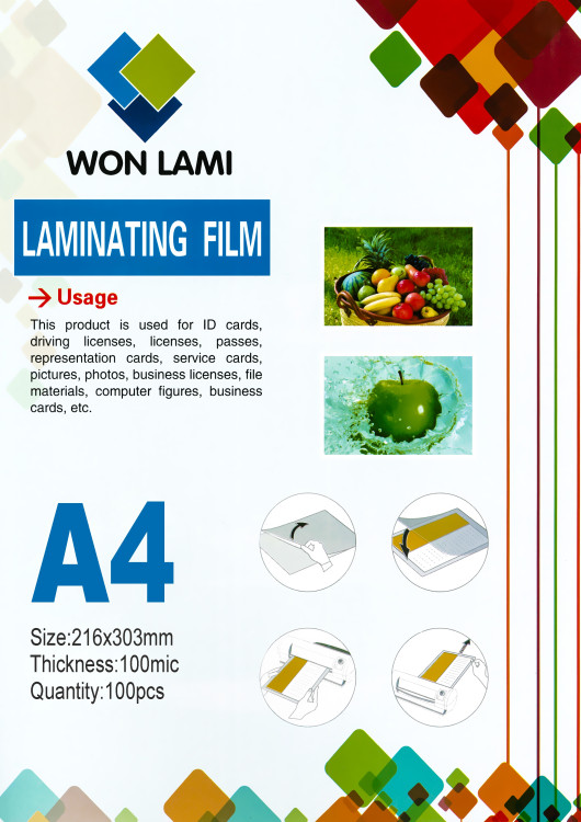 Пленка для ламинирования A4 100мкм (100шт.) WF (Won Lami) Пленка для ламинирования A4 100мкм (100шт.) WF (Won Lami)