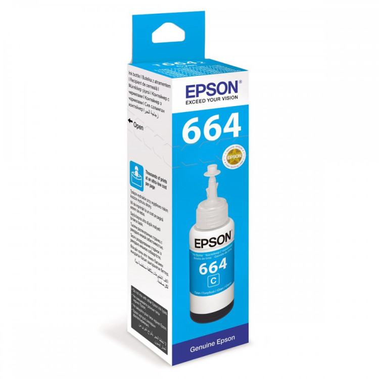 Контейнер с чернилами Epson 664(2) синие 70мл (L100, L110, L120, L132, L200, L210, L222, L1300) Контейнер с чернилами Epson 664(2) синие 70мл (L100, L110, L120, L132, L200, L210, L222, L1300)