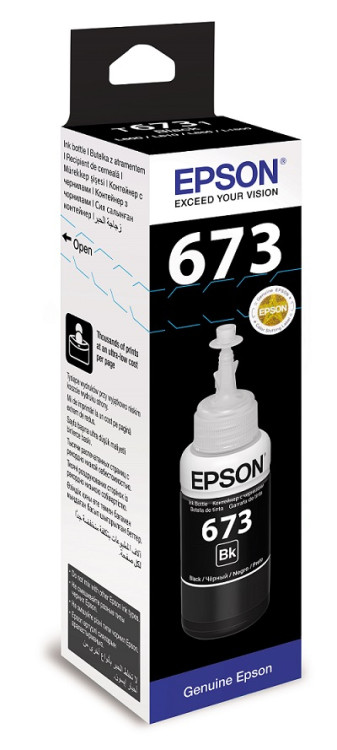 Контейнер с чернилами Epson 673(1) черные 70мл (L800/ L810/ L850/ L1800) Контейнер с чернилами Epson 673(1) черные 70мл (L800/ L810/ L850/ L1800)