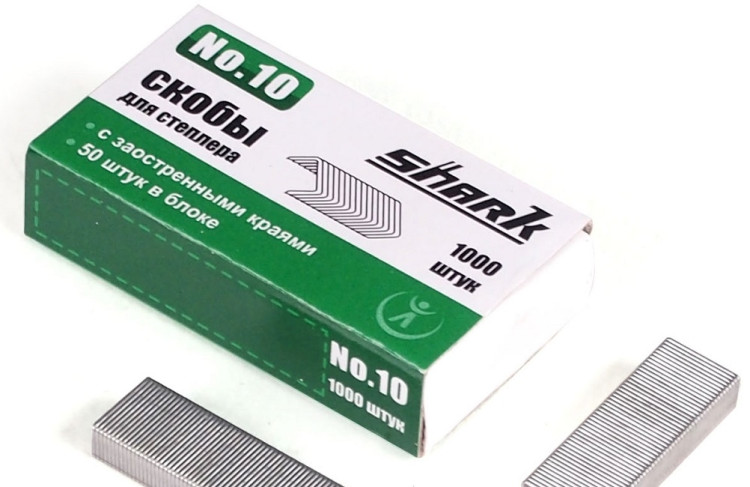 Скобы №10 Shark 1000шт. Скобы №10 Shark 1000шт.